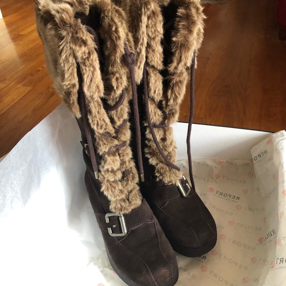Report Shoes. Explorer Fur Women Suede Boots